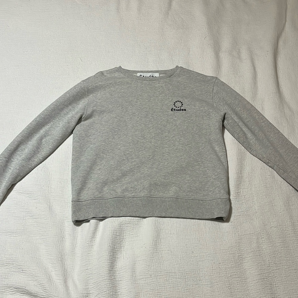 Etudes Crewneck Sweater with Global Etudes logo/print embroidered on garment